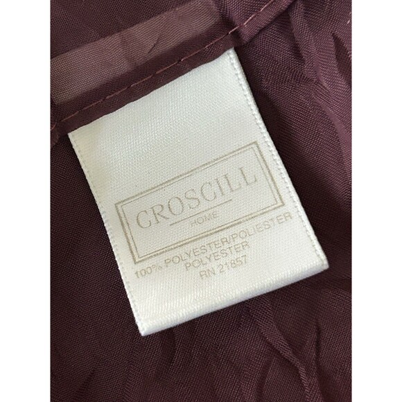 Croscill Textured Sheer Curtain Panels Rod Pocket Cassis Amethyst Purple 2 Panel - Picture 3 of 3